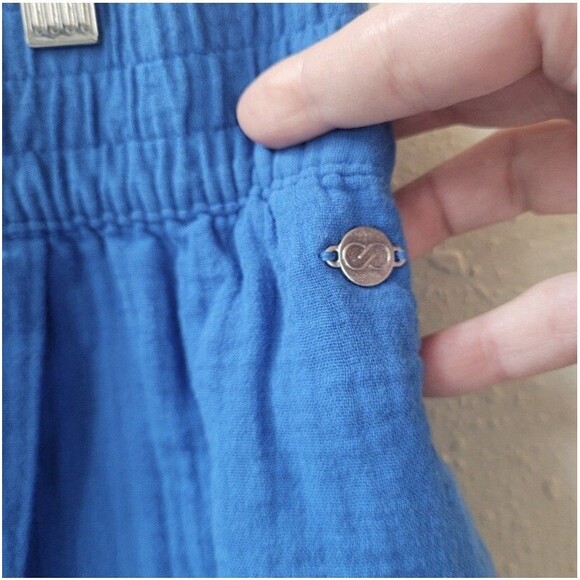 CALIA Inverted Pleat Pull On Royal Blue Elastic Waist 5” Inseam Shorts Large New - Picture 5 of 7